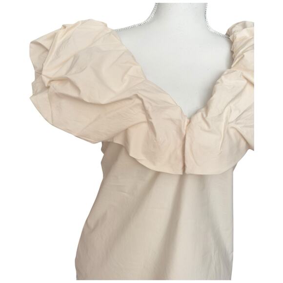 JOHANNA ORTIZ Embrace Chaos Ruffled Cotton Blend Poplin Top Size 2 - Picture 4 of 13